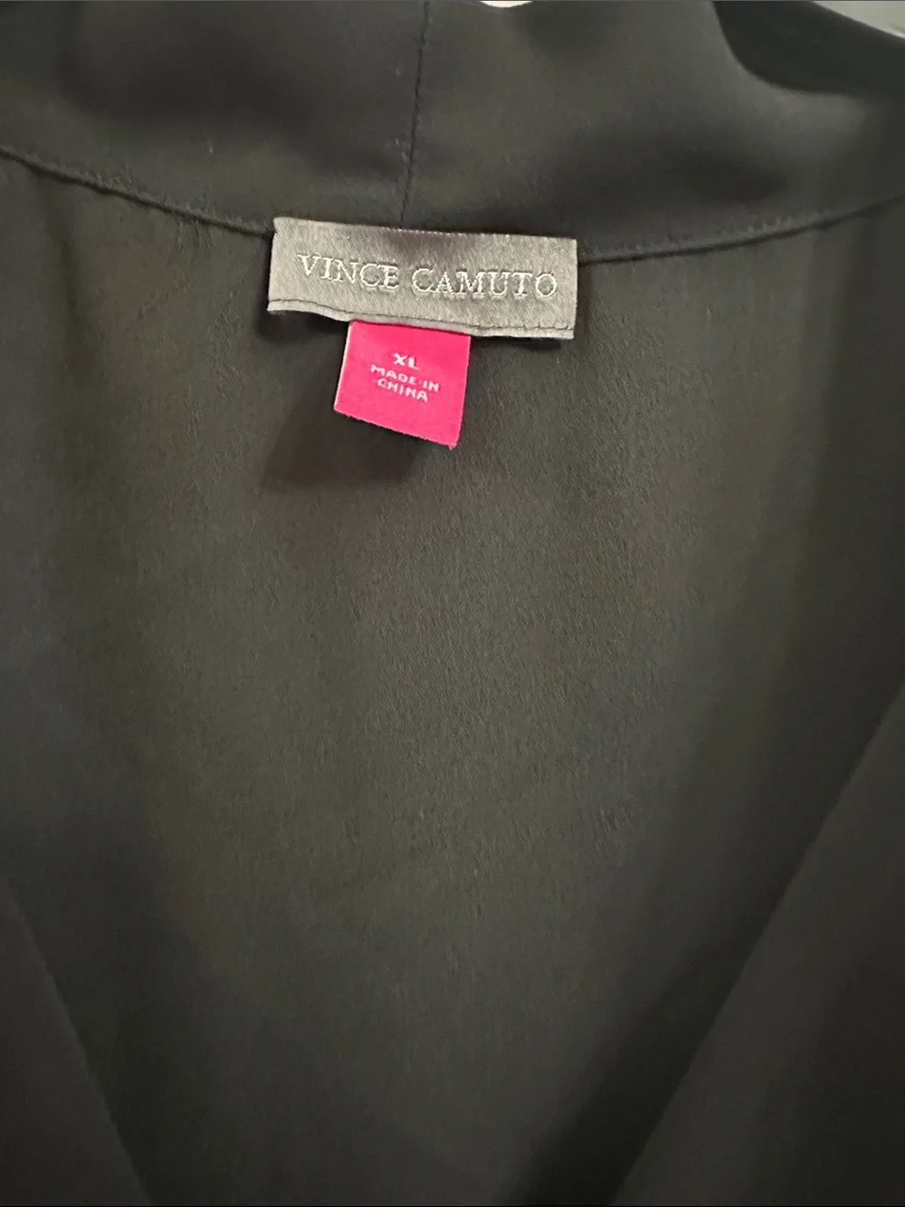 Vince Camuto Black Sleeveless V-Neck Blouse
